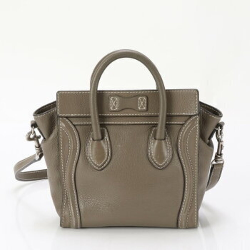 Celine Luggage Shopper leather handbag tote bag shoulder MME - Picture 5 of 14